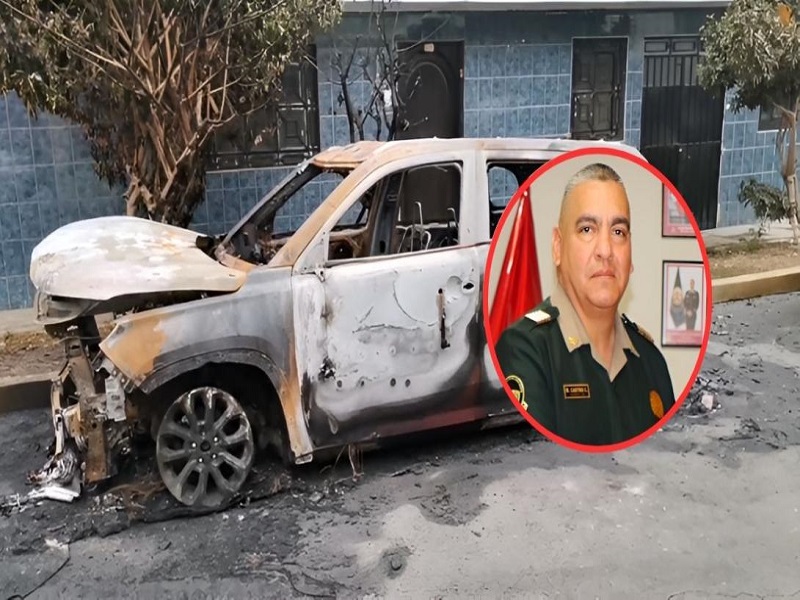 Atentan contra comisario de Huacho: prenden fuego a su camioneta frente a su vivienda